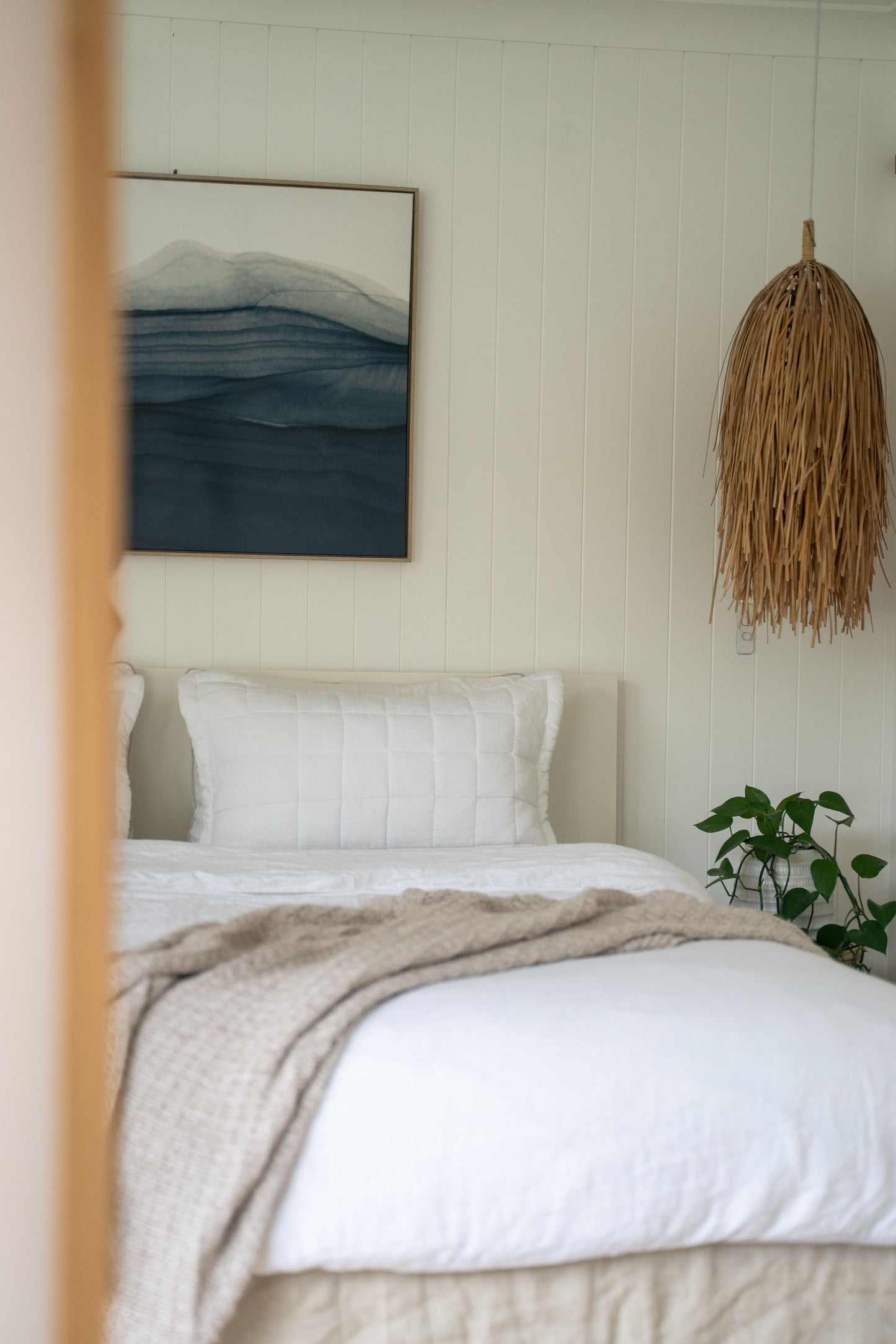 "Pipi" Piped Linen Duvet Cover