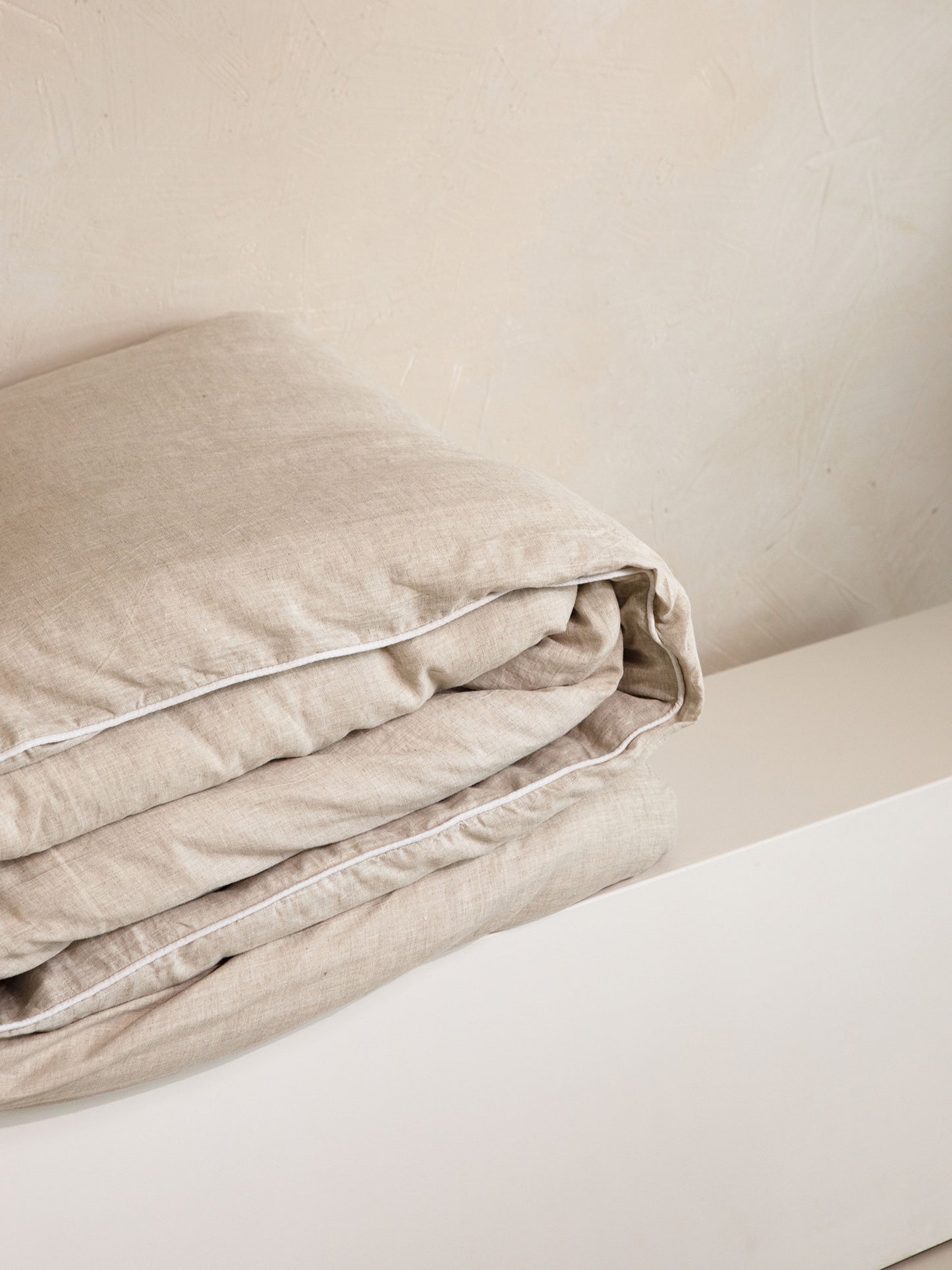"Rowie" Piped Linen Duvet Cover