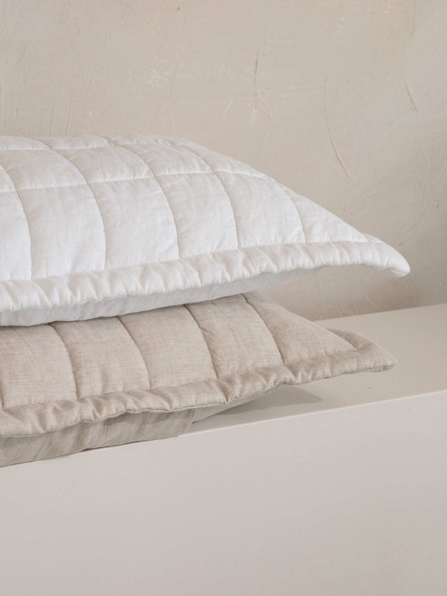 Quilted Pillowcases "Fresh White"