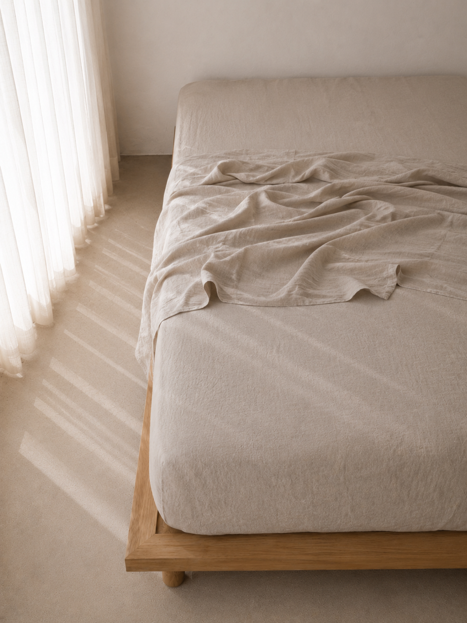 “Sable” Linen Fitted Sheet