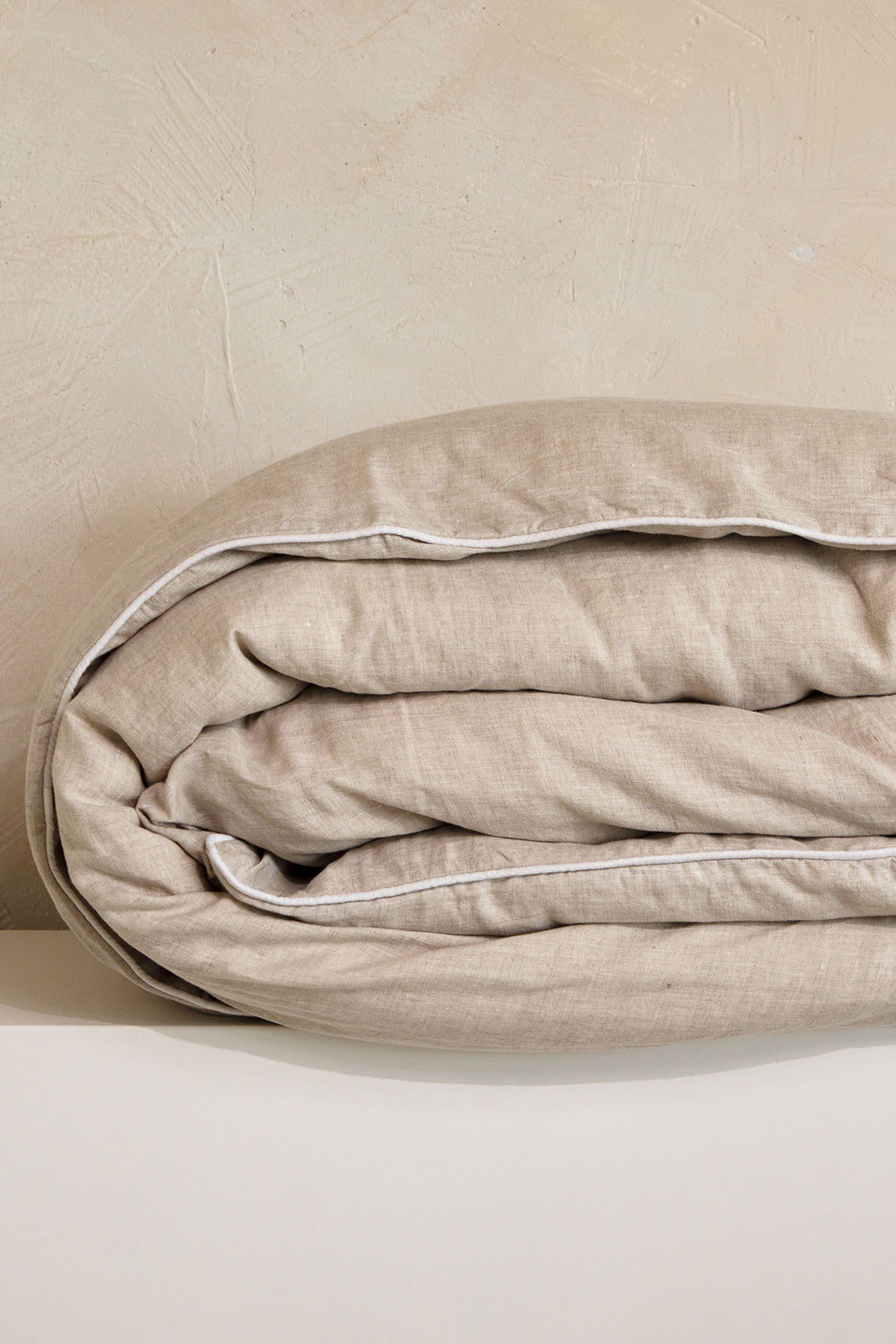 "Rowie" Piped Linen Duvet Cover