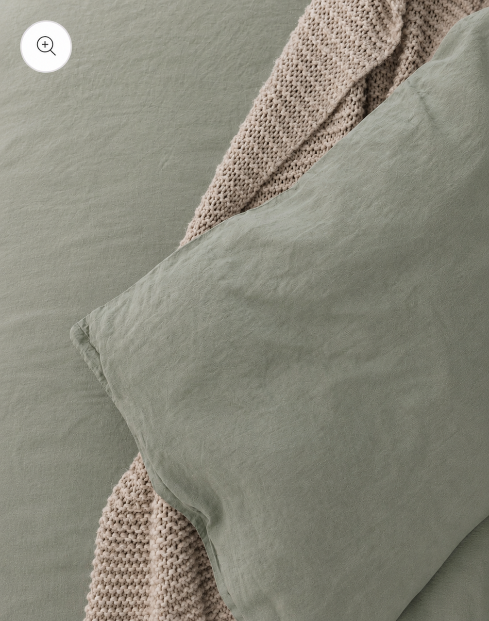 "Sea Mist" Linen Duvet Cover