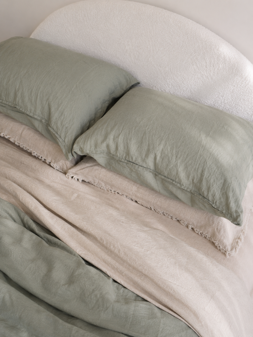 "Sea Mist" Linen Pillowcases