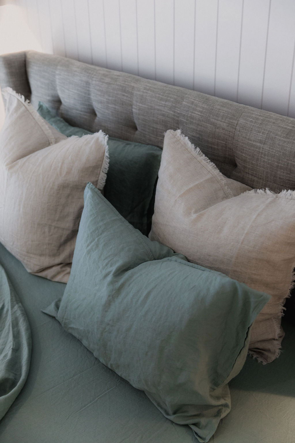 "Sea Mist" Linen Pillowcases