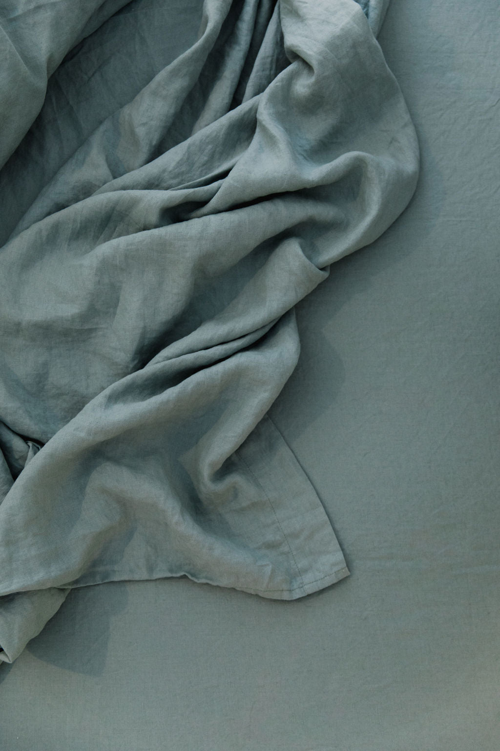 "Sea Mist" Linen Flat Sheet