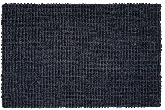 Bouclé Handwoven Jute Indoor Doormat in Charcoal