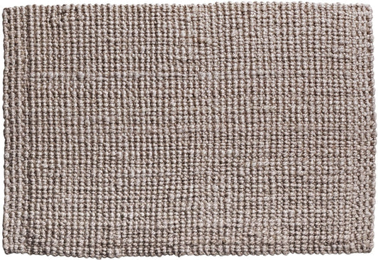 Bouclé Handwoven Jute Indoor Doormat in Flax