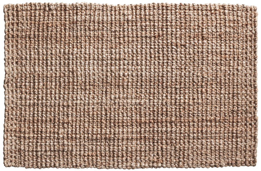 Herringbone Handwoven Jute Entrance Mat in Natural/Ivory