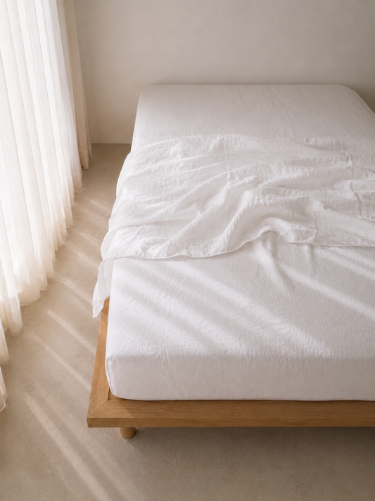 “Whistler” Linen Fitted Sheet