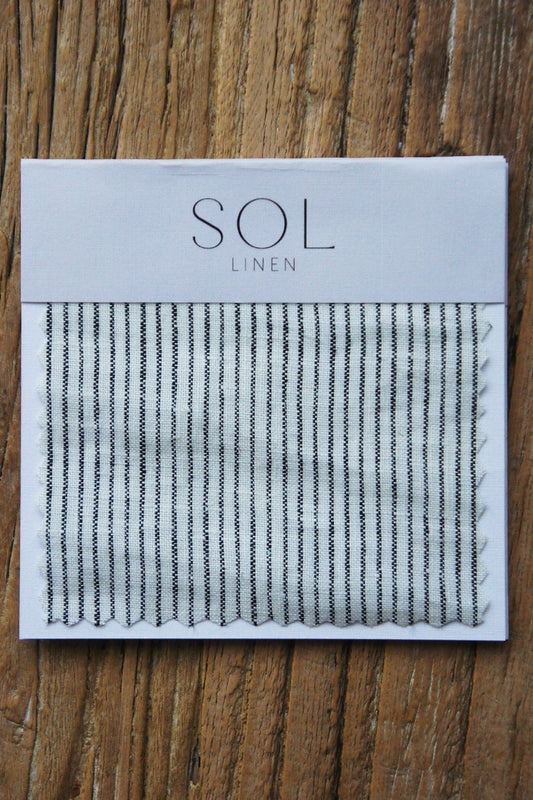Request a swatch - Ink Pinstripe Fabric Swatch