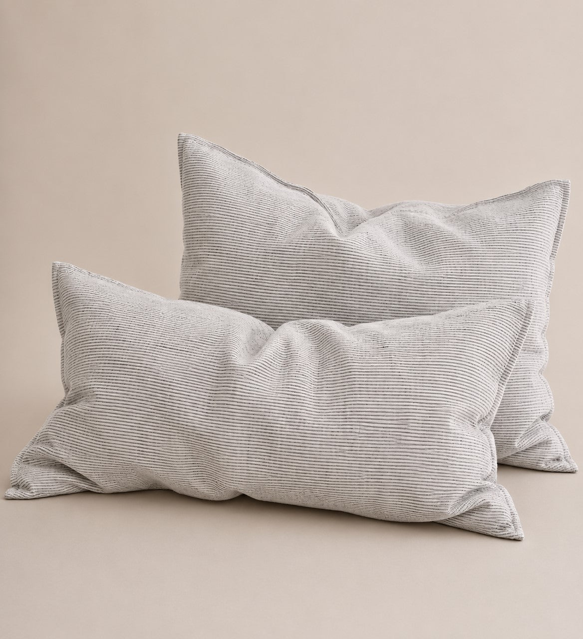 "Ink" Pinstripe Linen Pillowcases
