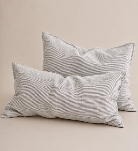 "Ink" Pinstripe Linen Pillowcases