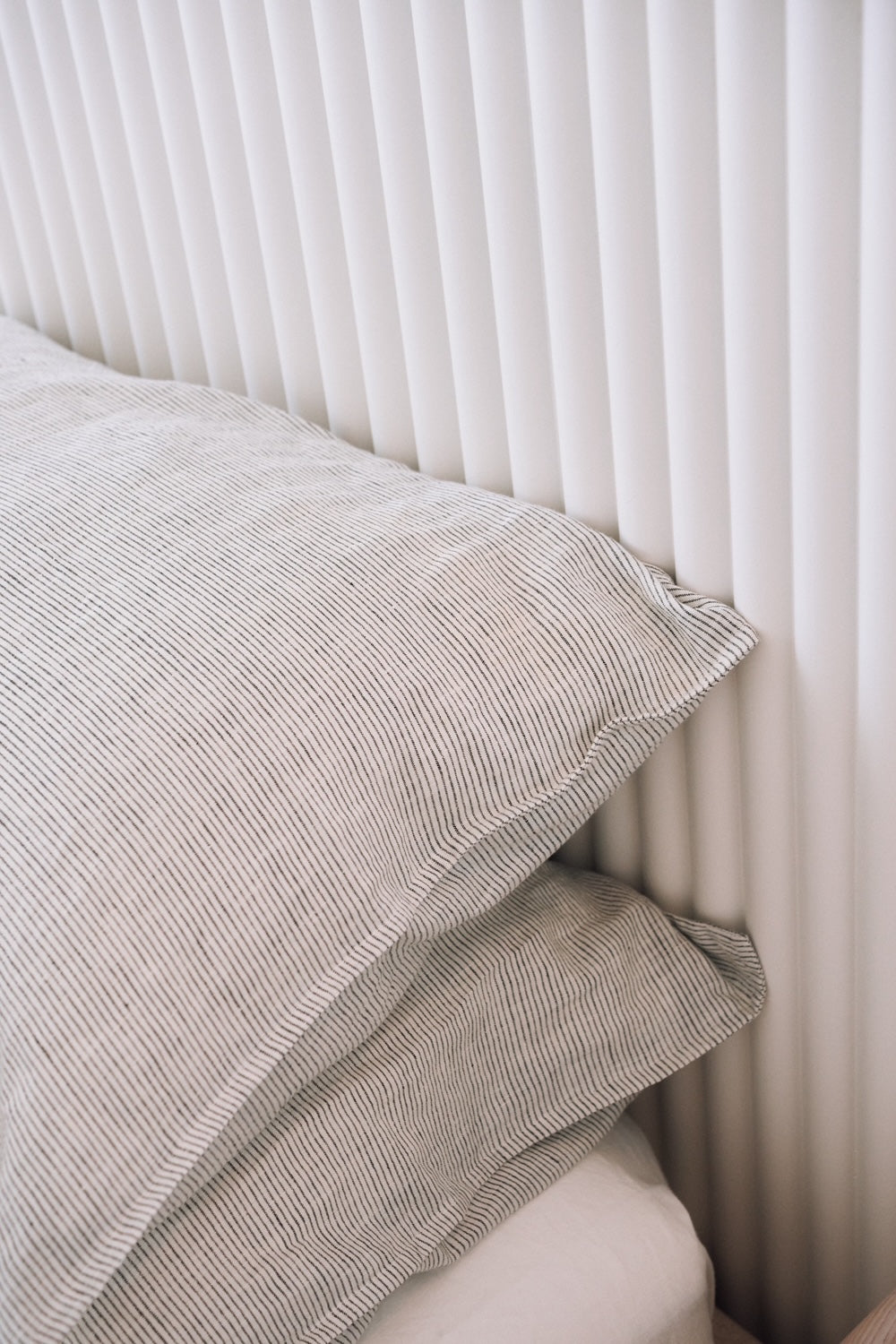 "Ink" Pinstripe Linen Pillowcases