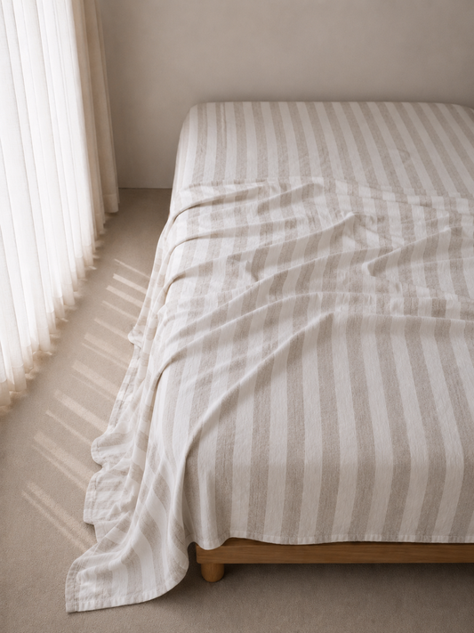 “Noemi” Linen Flat Sheet
