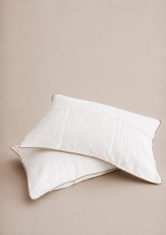 "Pipi" Piped Linen Pillowcases