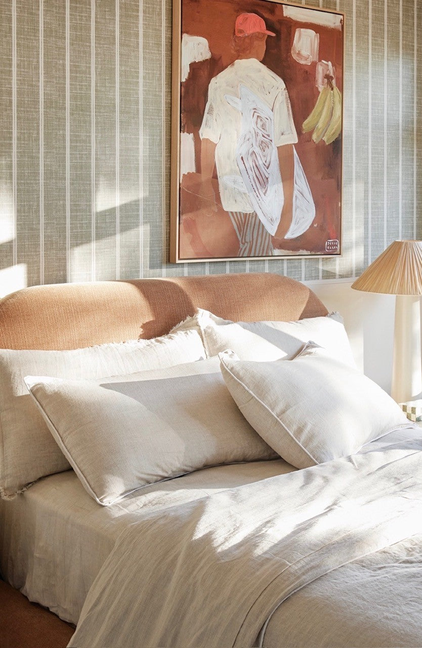 "Rowie" Piped Linen Pillowcases