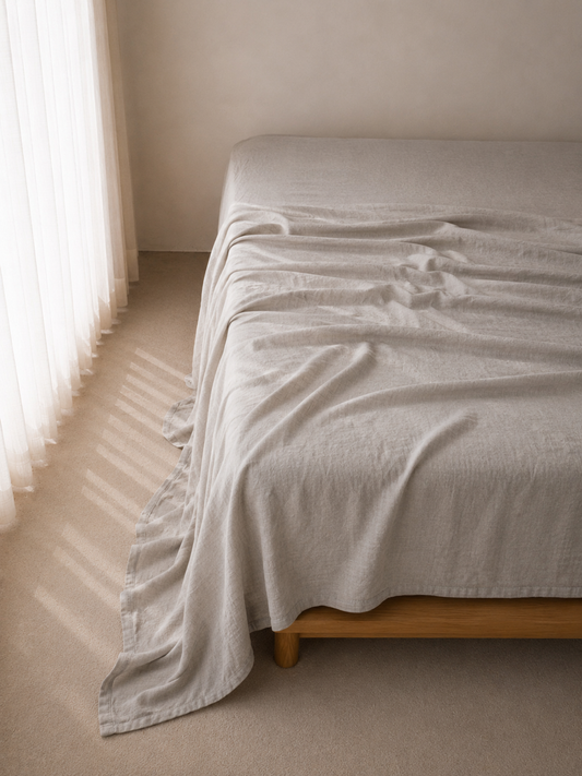 “Sable” Linen Flat Sheet