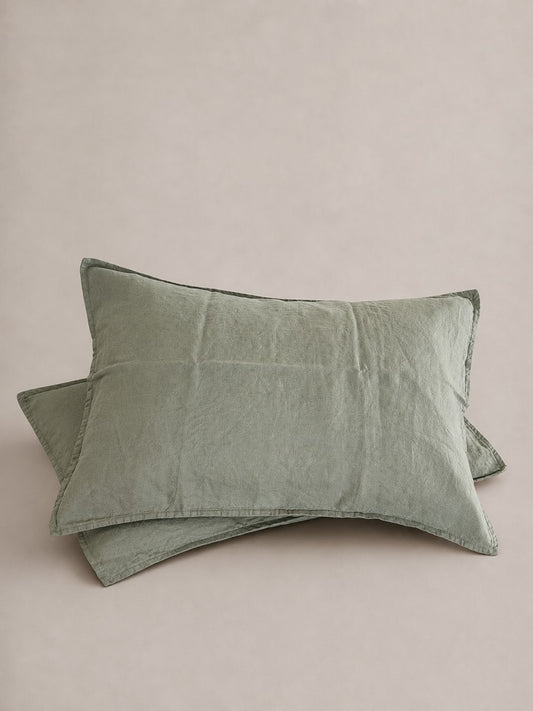 "Sea Mist" Linen Pillowcases