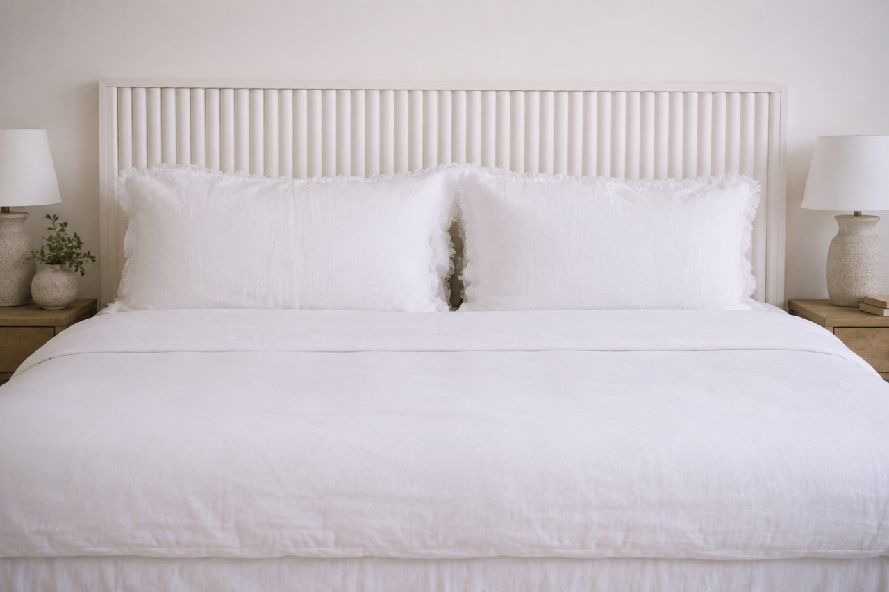 “Whistler” Frayed Linen Pillowcases