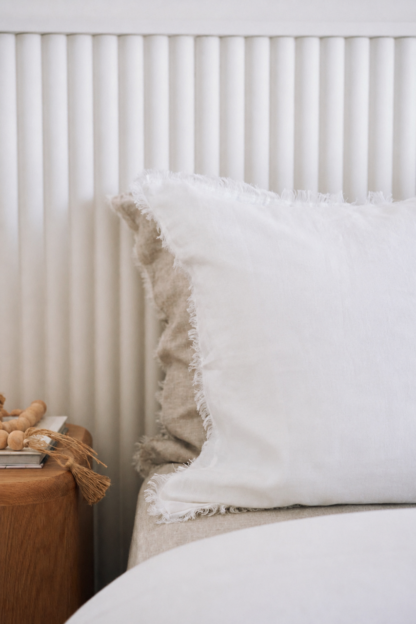 “Whistler” Frayed Linen Pillowcases