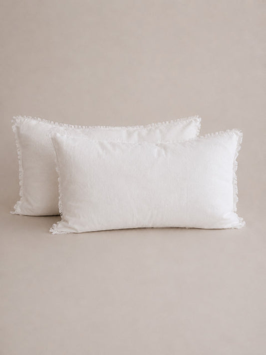 “Whistler” Frayed Linen Pillowcases